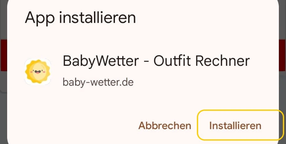 Baby-Wetter.de in suchleiste